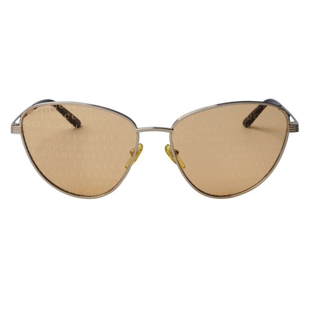 NWT Gucci GG0803S-004-58 Gold Cat Eye 58mm Sunglasses - Picture 3 of 4